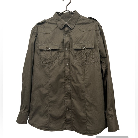 RW&CO size L, rifle green colour, shirt zip up jacket with snap closures - Picture 2 of 16